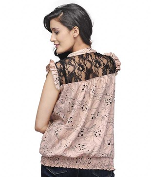 Athena Posh Peach Puff Cotton Top