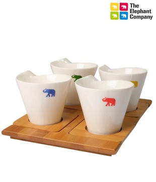 TEC Elephant Print Coffee Mugs