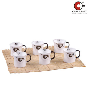 Clay Craft White & Blue Mug Set
