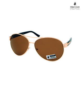 Polo Club Brown Metal Sunglasses