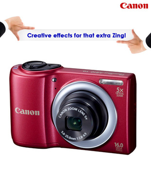 Canon PowerShot A810 16MP Point & Shoot Digital Camera (Red)