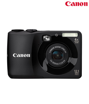 Canon Power Shot A1200 12MP Point & Shoot (Black)(with 4 GB SDHC Card+Charger+Carry Case)