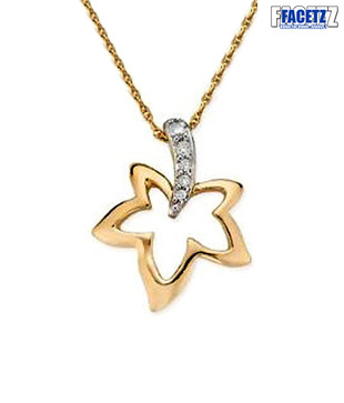 Facetz Multiple Rounds Diamond Gold Pendant