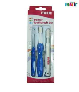 FARLIN 3 Stages Blue Toothbrush Set