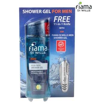 Fiama Di Wills Men Aqua Pulse Showergel 200Ml(11 In 1 Knife Free )