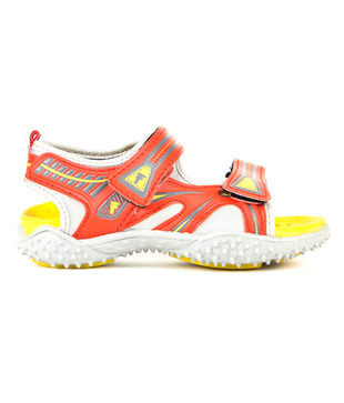 Liberty Footfun Cool Grey & Orange Sandals