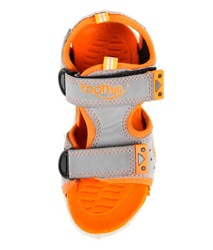 Liberty Footfun Grey & Orange Sandals