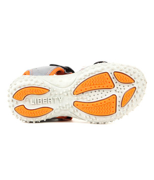 Liberty Footfun Grey & Orange Sandals