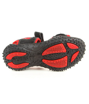 Liberty Footfun Smart Red & Black Sandals