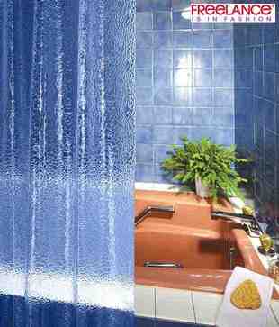 Freelance Crackle Blue Shower Curtain