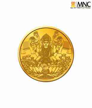 MNC 2 Gm 24kt  Goddess Laxmi Gold Coin With 999 Fineness