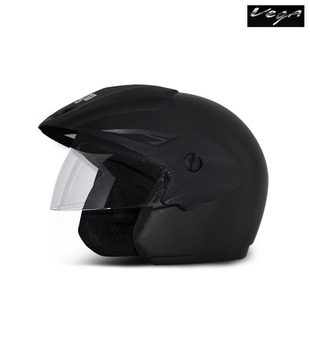 Vega Helmet - Cruiser With Peak -  Dull Black