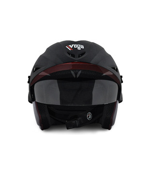 Vega Helmet - Cruiser With Peak -  Burgundy