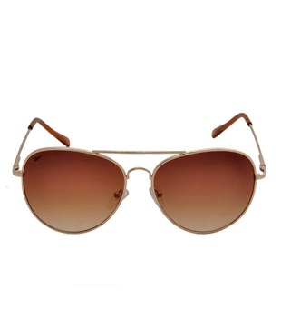 Reebok Stylish Gold Aviator Sunglasses