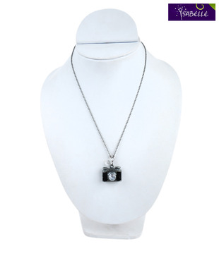 Isabelle Black Studded Camera Neckpiece For Kids