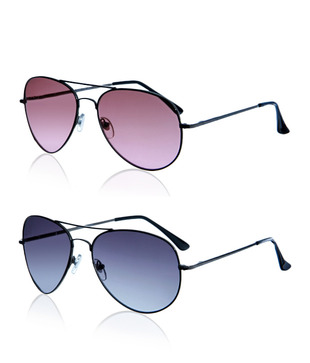 Just Colours Cool Pink Aviator Sunglasses