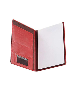 Leather Talks Classy Red Conference Folder