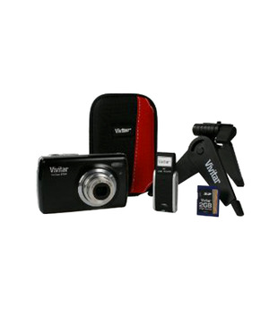 Vivitar F 332 kit Point & Shoot Camera (Black) (with Freebie: 2 GB card plus card reader, tripod stand, camera pouch (worth 999.00), 1 year Vivitar India warranty) 