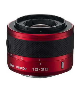 Nikon 1 J1 10.1MP SLR with 10-30 mm Kit Lens (Red)