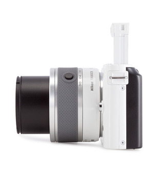 Nikon 1 J1 10.1MP SLR with 10-30 mm Kit Lens (White)