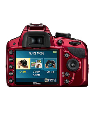 Nikon DSLR D3200 (Red) with AF-S 18-55mm VR Kit Lens(with4 GB SD Card+DSLR Bag)