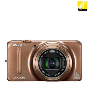 Nikon Coolpix S9200 16MP Point & Shoot Digital Camera (Brown)