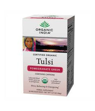 Organic India Tulsi Green - Pomegranate Combo ( 3 x 18 Tea Bags )
