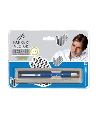 Parker Vector Spl Edition Blue Roller Ball Pen Hands Print