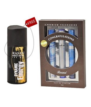 Rasasi Gift Set Royal Blue+Emotion Men+Romance Men