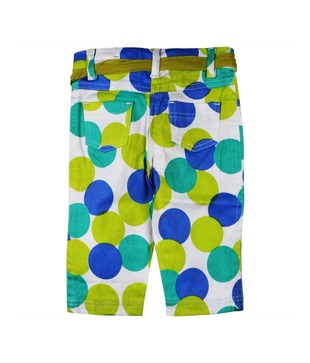 Pretty One Cotton Green and Blue Pant For Kids