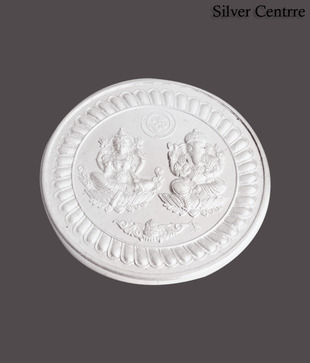 Silver Centrre Shri Lakshmi Ganesha Silver Coin - SC 101