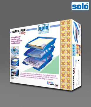 Solo Grey Official Paper And File Tray (TR 113) - 1 Set