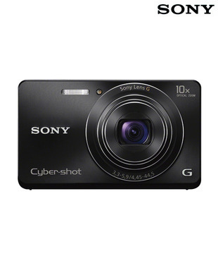 Sony CyberShot DSC W690 16.1MP Point & Shoot Camera (Black) (with 4 GB Card, Camera Pouch)