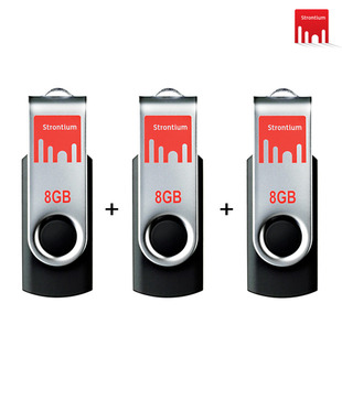 Strontium 8GB + 8GB + 8GB Bold Pen Drive