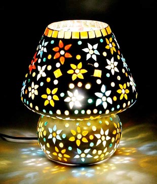 Treasure Hunt  Mosaic Flower Design Lamp