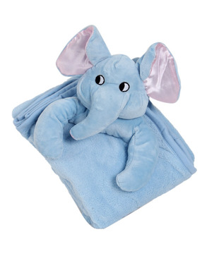 Keona Kidz Blue Baby Blanket With Jumbo Motif