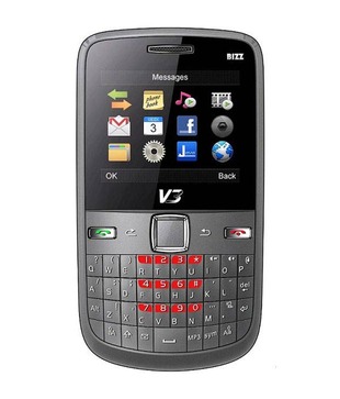 V3 Dual Sim  Mobile Phone-BIZZ (Grey)