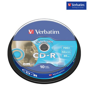 Verbatim Cd-R 700Mb Azo Lightscribe 10Pk Spindle