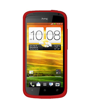 Amzer 93765 Silicone Case Red for HTC One S