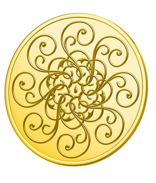 Infinium 24kt 5g 999 Purity ASSAY Certified Flower Gold Coin