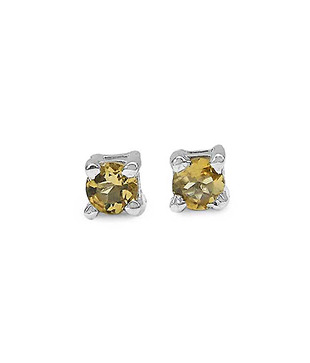 Johareez Peridot, Ruby & Citrine Silver Earrings Combo