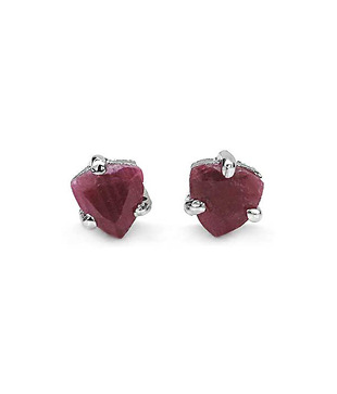 Johareez Peridot, Ruby & Citrine Silver Earrings Combo