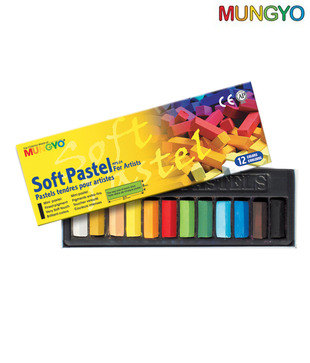 Mungyo Soft Pastel For Artist - 12 Half Length Colors (Pack of 3 sets)