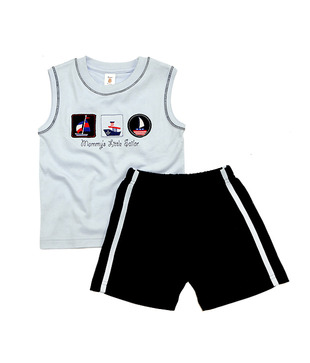 Sweet Potato Mommy's Little Sailor Boys Top and Bottom Set For Kids