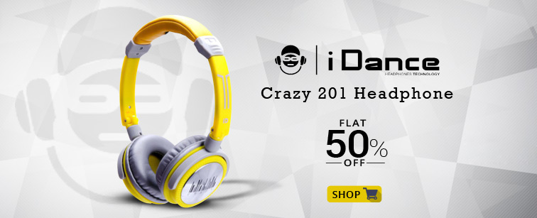 I Dance Crazy 201 Headphone for Rs.864 only(Flat 50% off)@Snapdeal