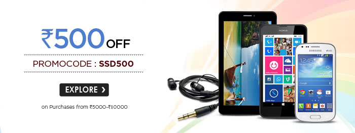 Rs.500 off on Purchases from Rs.5000-Rs.10,000