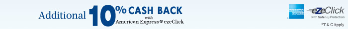 Additional 10% Cashback with American Express Cards